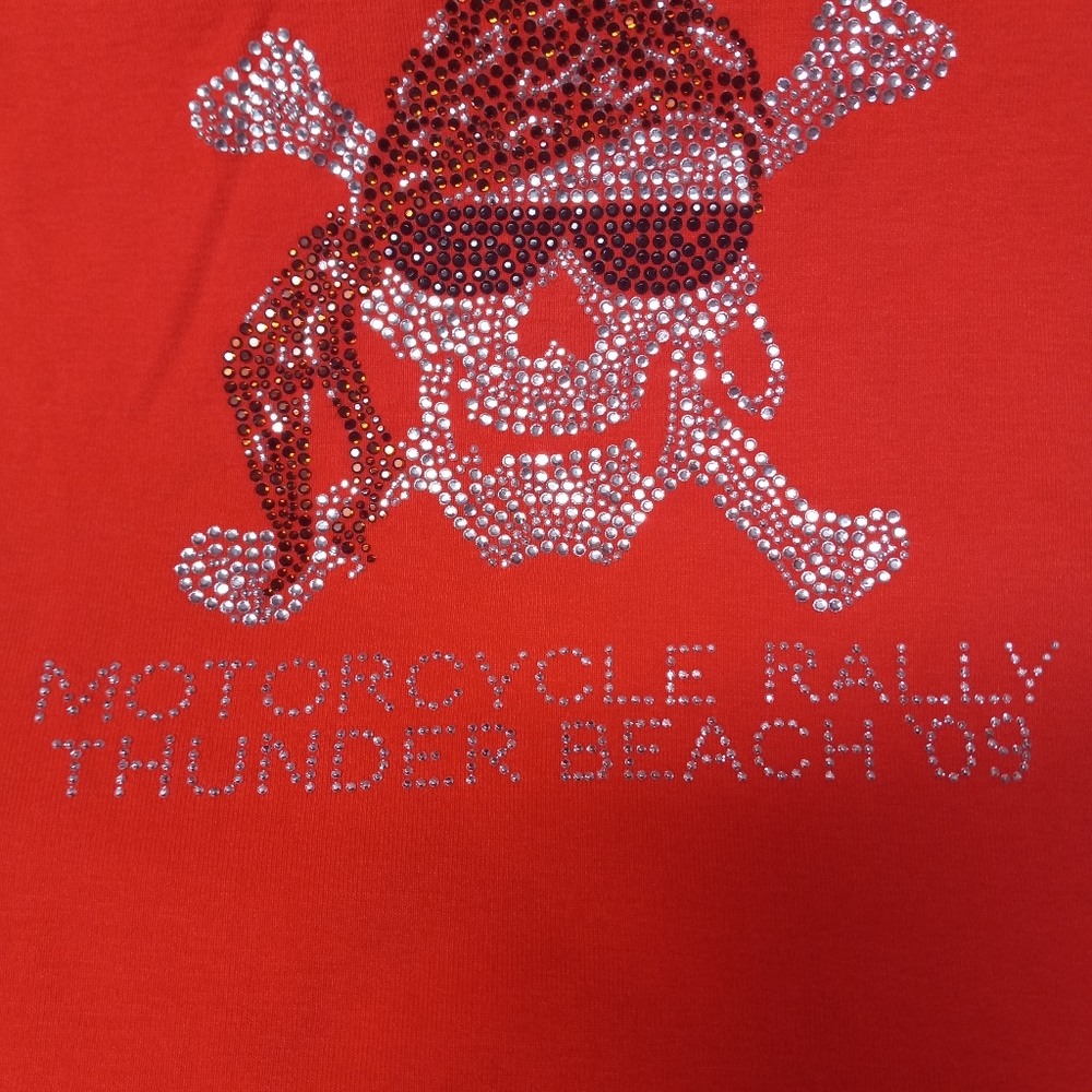 Womans Short Sleeve Thunder Beach Motorcycle Rally